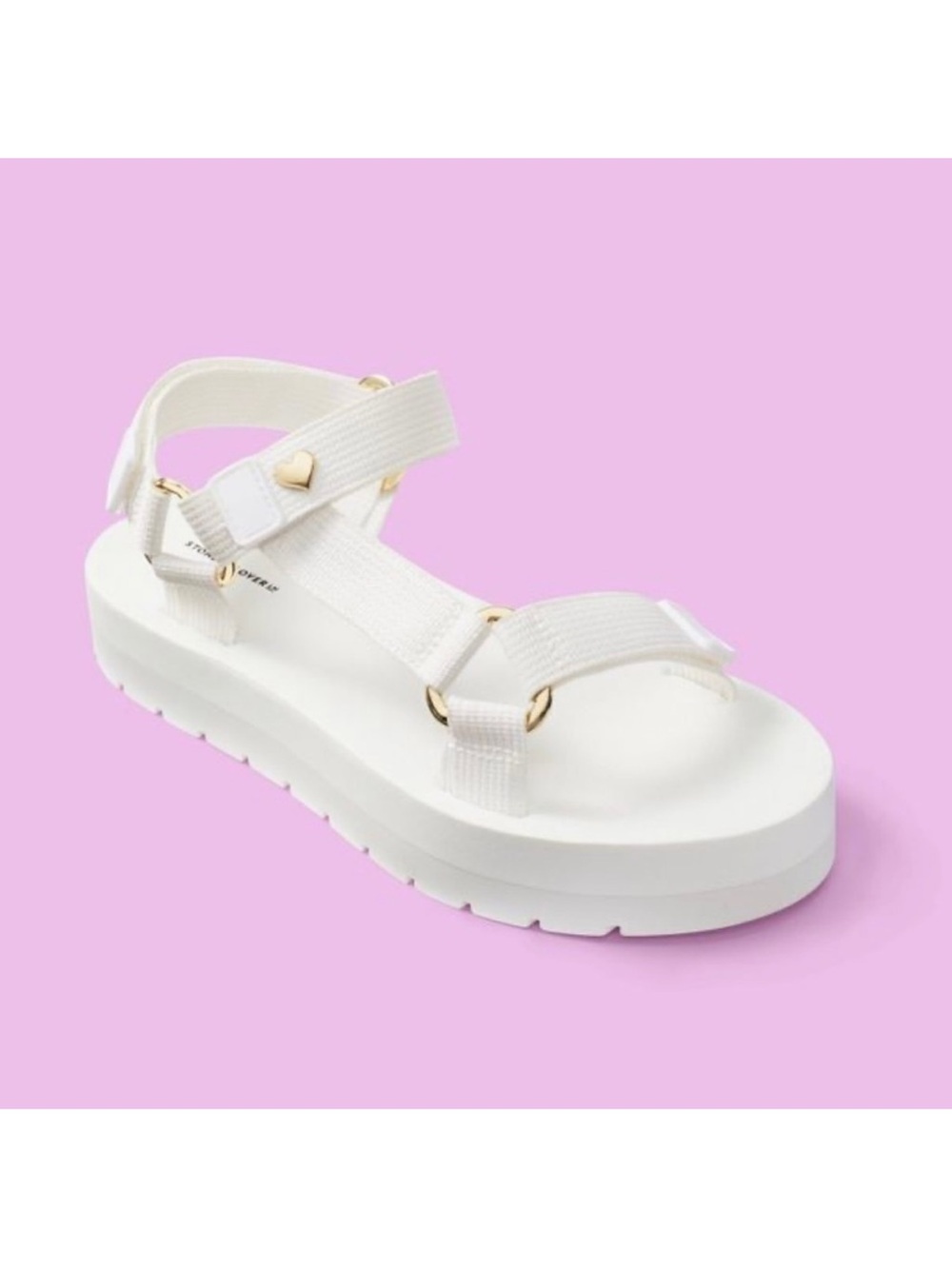 NWT Stoney Clover Lane White Platform Sport Sandal - Size 11
